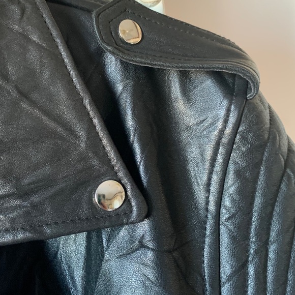 DEADWOOD Recycled women leather jacket, designer - Picture 11 of 13